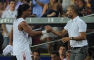 Guardiola insists he did not push Ronaldinho out of Barcelona as the Barca veteran returns to the club